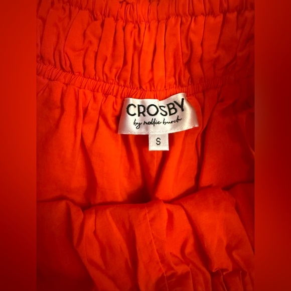 CROSBY by Mollie Burch Camden Linen Blend Short in Lobster(Orange) Size Small - Picture 8 of 9